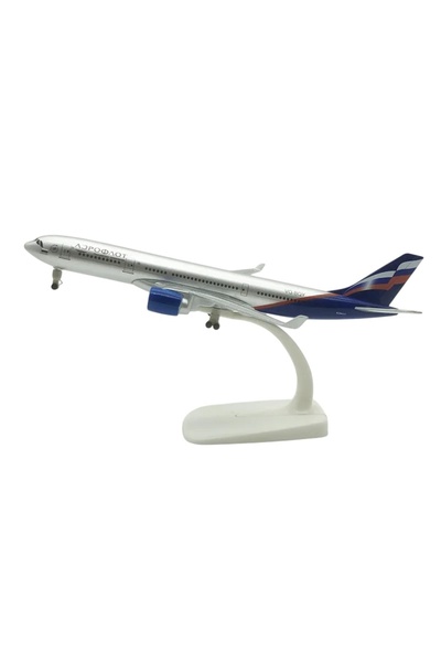 OEM Model de avion Aeroflot Airbus A330, metal, 20 cm, scară 1:300