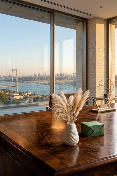 Safir Design Beyaz Modern Kıvrımlı Vazo, Pampas ve Kuru Çiçek İçin Dekoratif ...
