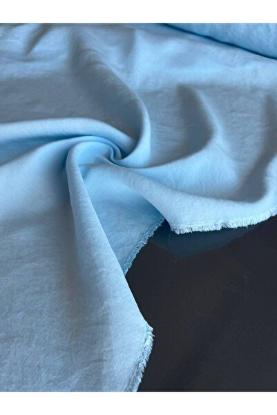 Kumaş sever Blue Color Modal Cotton Cupra Fabric by the Meter Double Layered ...