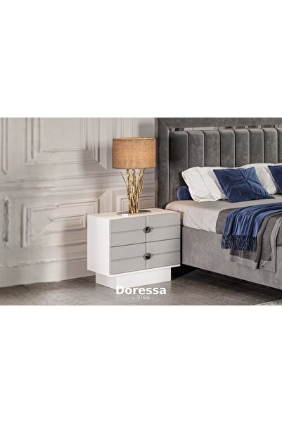 Doressa Living City Grey Boy Aynalı Komodin