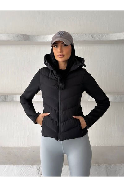 Ekim Store Zr Model Range Mom Zippered Inflatable Coat Jacket
