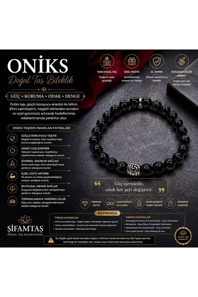 ŞİFAMTAŞ سوار من الحجر الطبيعي أونيكس