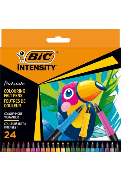 Bic İntensity Premium Felt Tip Crayons 24 Colors