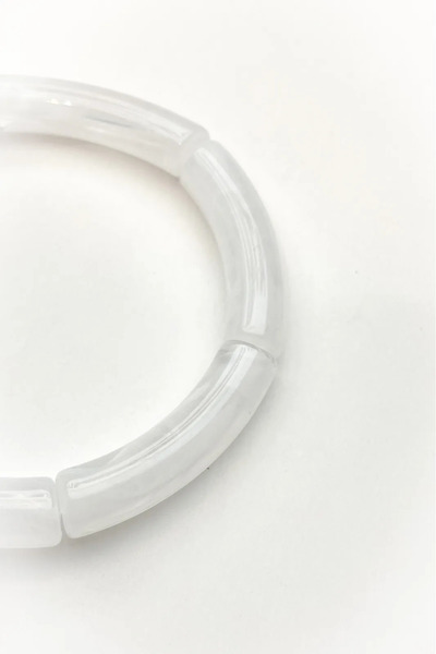 roshel Ice White Flexible Transparent Design Bracelet