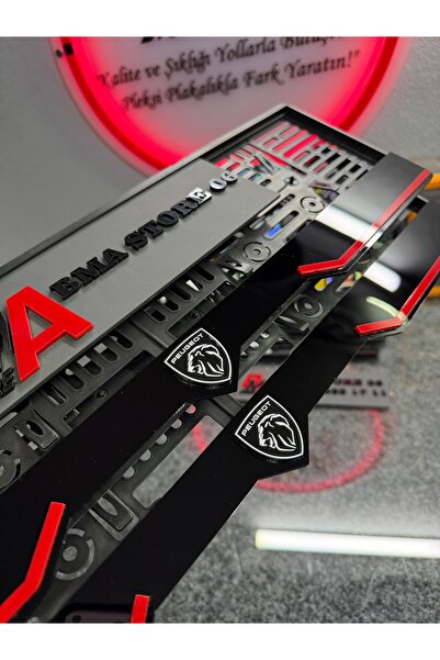 BMASTORE06 Yeni Peugeot Logolu Lip Model Pleksi Plakalık(1çift,2adet)