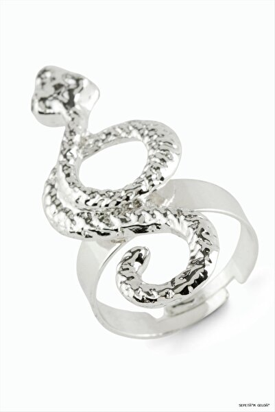 ZERO LAND Spt-Gld Snake Metal Ring (123858) Silver Color