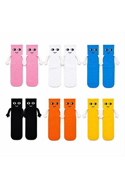 MERTİNWORLD SOCKS Mıknatıs elele çorap renkli seti