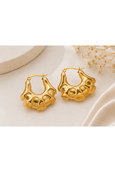 Archhazel Jewelery Gold Curved Hoop Earrings