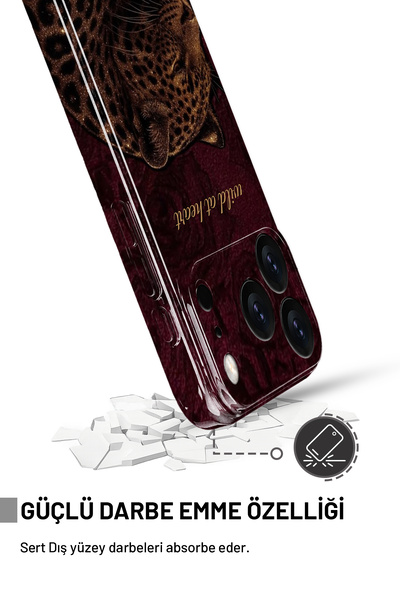 WANNA PROTECT iPhone 17 Pro Max Wild Of Heart Protect Slim Parlak Tam Kaplayan Baskı Kamera Korumalı Telefon Kılıfı