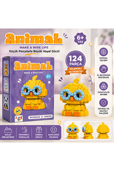 By MO Accessories 124 Piece Mini Block Chick Building Set – Educational Puzzl...