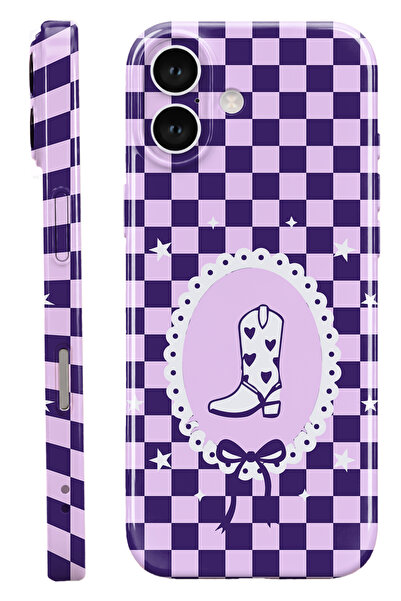WANNA PROTECT Honor 600 Mor Cowboy Protect Slim Parlak Tam Kaplayan Baskı Kam...