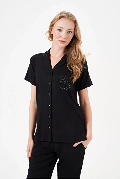 Generic Brand 29006 Women's Short Sleeve Button Front Pajama Set