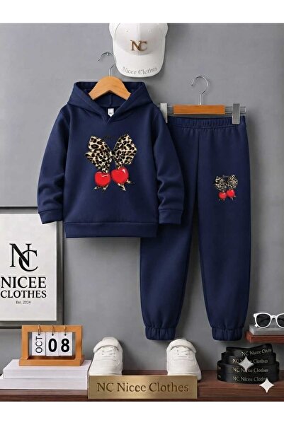 Leto Lykia Children's Tracksuit Set Unisex (New Leopard Cherry Winter Print)