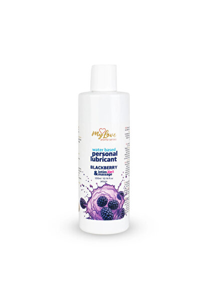 mylove Lubrifianți Aromatizați Seria Aroma Intim și Masaj 2-în-1 Afine 300ml