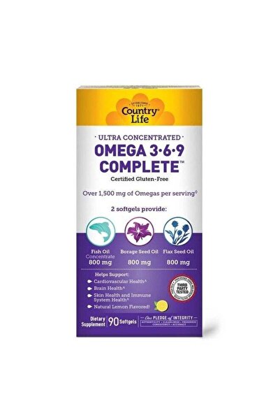 COUNTRY LIFE Ultra Concentrated Omega 3-6-9 Complete, 90 Softgels
