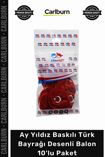Carlburn # Balloon Red Moon Star Printed National Holiday Decoration Turkish ...