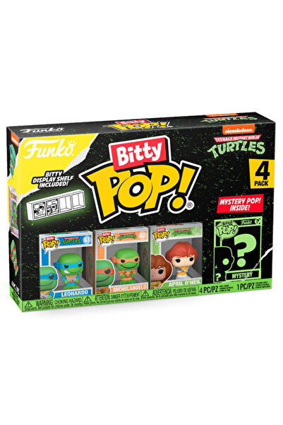 Funko Blister 4 figurine Bitty POP Teenage Mutant Ninja Turtles Leonardo