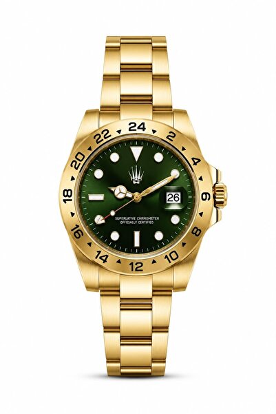 WATCHOFROYAL Daytrack Gold Green Steel Wristwatch