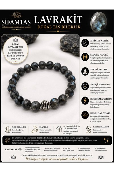 ŞİFAMTAŞ Lavakit Natural Stone Bracelet