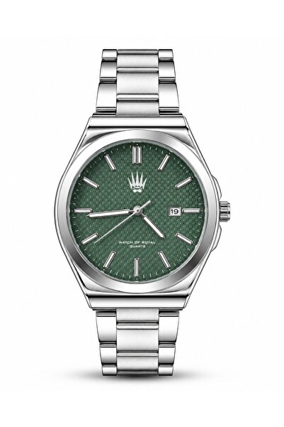 WATCHOFROYAL Rovian Silver Green Wristwatch
