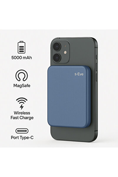 s-Eye External Battery 5000 mAh - Wireless Qi, Ultra Slim, Display Indicator,...