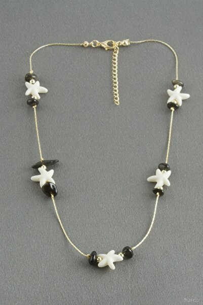 ZERO LAND Ilkestor Starfish Broken Natural Stone (225102) Necklace Black