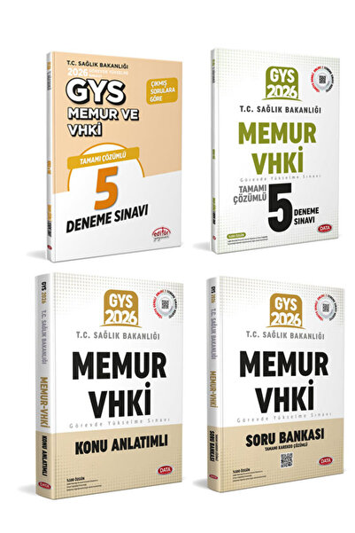 Data Yayınları 2026 GYS Sağlık Bakanlığı Memur ve vhki Görevde Yükselme Sınav...