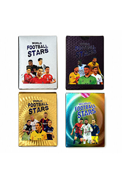 Stuniko Set 220 Cartonașe World Football Stars, 4 Pachete x 55 Cartonașe cu F...