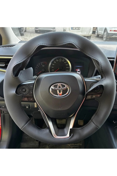 ÖZGÜR DERİ DİREKSİYON TOYOTA COROLLA HYBRİT KASA ARACA ÖZEL DİREKSİYON KILIFI