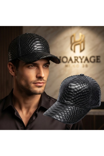 hoaryage Python Snake Skin Baseball Cap Unisex