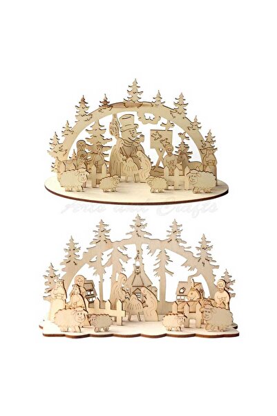Handmade Set DIY Christmas Wooden Table Ornament