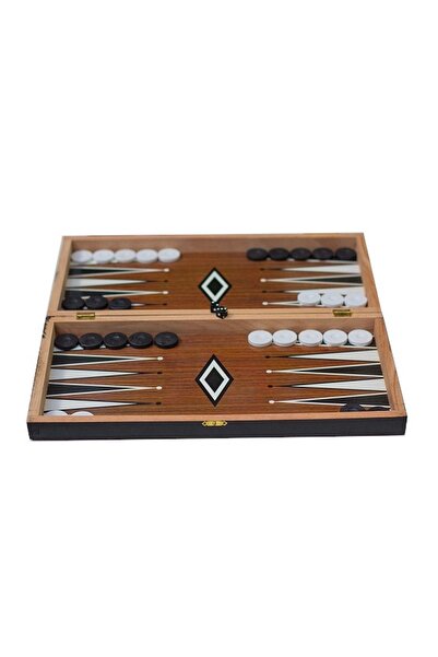 Handmade Joc Table din Lemn cu Piese Negre
