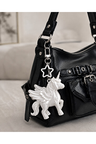 sleyshop Y2K Unicorn Yıldızlı Çanta Charmı Anahtarlık ve Çanta Süsü