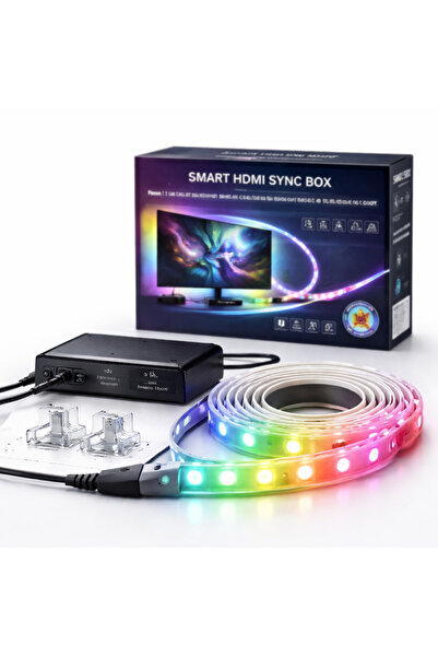 s-Eye RGBIC LED Strip 2.6 m HDMI Sync - Real-Time TV Color Tracking, Ambient