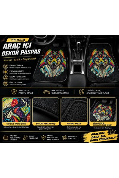 Araç İçi Dekor Paspas Seti