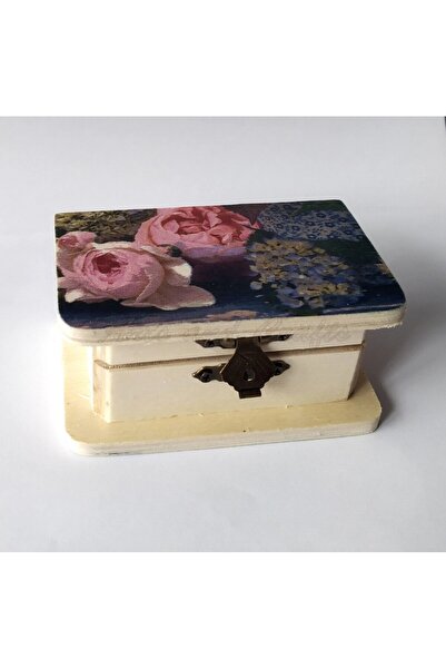Handmade Cutiuta din lemn, cu lavanda 10x6x4.5 cm - model 5