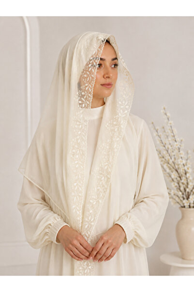 By Serpil Şener Organze dantelli Şifon Şalı- Gelin-Çeyiz-Mevlüt-Nikah için uy...