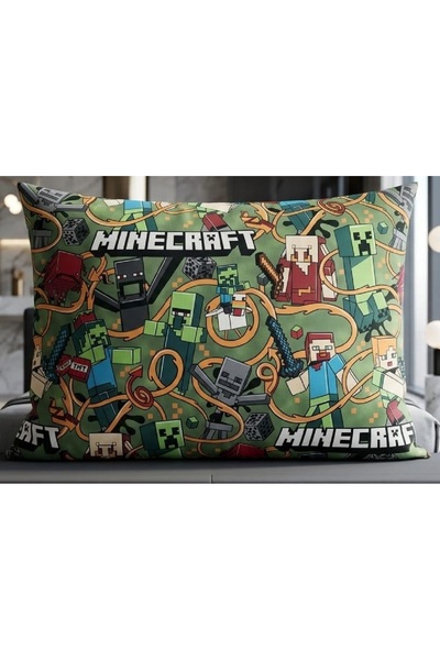 ARTUNHOME Minecraft jastučnica 50x70 cm – 100% pamuk, mekana i prozračna jedn...
