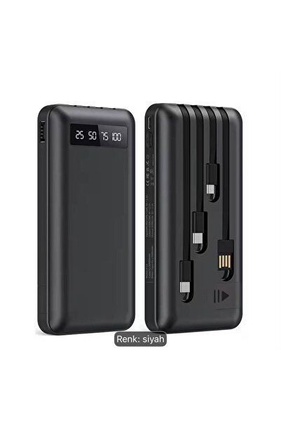 trend gsm 20,000 Mah Dijital Ekran Hızlı Şarj Powerbank Dahili 4 Kablolu Tpce...