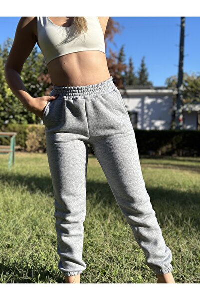 EYAX MODA Women's Winter Thick Fleece Lined High Waist Elastic Cuff Basic Jog...