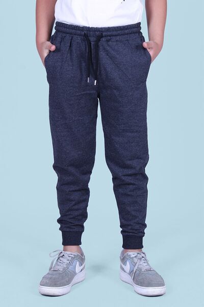 EYAX MODA Boy's Double Pocket Smoked Sweatpants