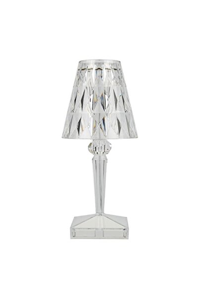 Teno ®   Lampă de masă ambientală LED din cristal, portabilă, 3 moduri, regla...