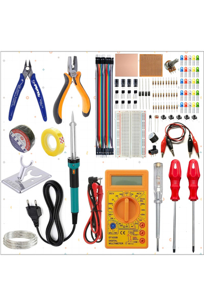 eğiteklab MESLEK LİSESİ ELEKTRİK ELEKTRONİK ÇIRAK ALET SETİ (ÇANTASIZ - KUTULU)