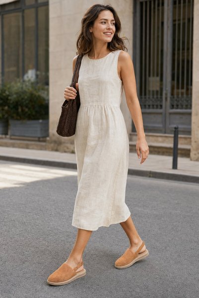 a ayak&kabım official Laren Caramel Tan Genuine Leather Nubuck Women's Closed Toe Open Back Daily Sandals