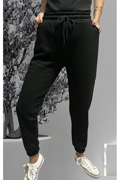 EYAX MODA Women's High Waist Three-Thread Winter Fleece Sweatpants