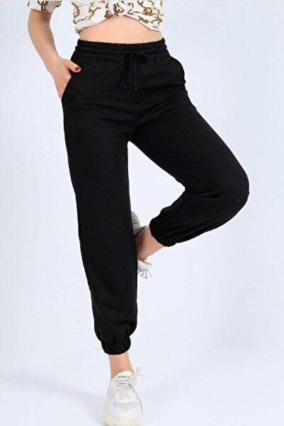 EYAX MODA Women's Black Sweatpants