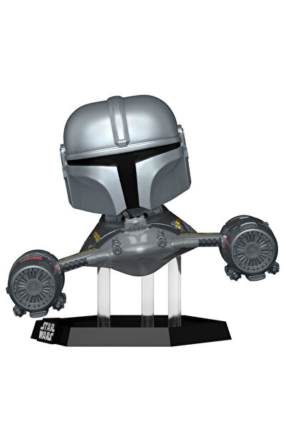 Funko Figurină POP Rides Deluxe Star Wars Mandalorian 9 Mandalorianul în N-1 ...