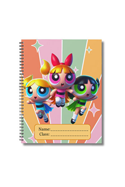 professionalines Notebook Girls of Power English -80 Sheets A5 Format