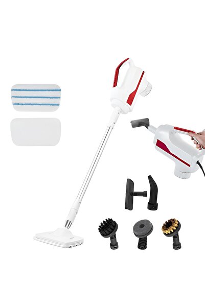 Teno ® Steam Cleaner, 1500W, 300ml Tank, 35s Heat-Up, White/Red
