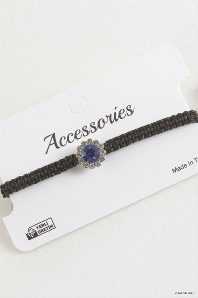 ZERO LAND Zngzrmll Flower Stone Macrame Braided Bracelet (13811) Blue